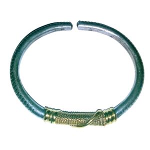 Rhodium brass handcrafted expandable bracelet
